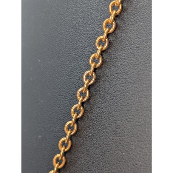 Vintage Avon 1980 Gold Tone Turtle Brooch/Pendant 28" Chain Necklace - Picture 7 of 10